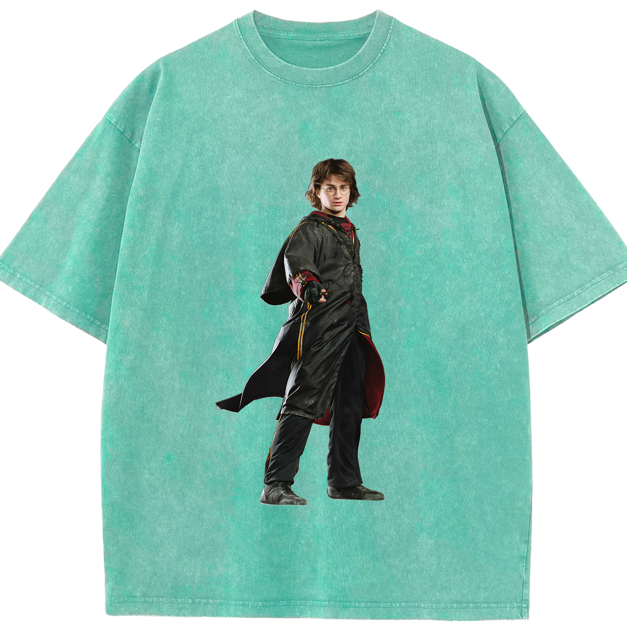 （画像用） Harry Potter ハリー・ポッターシリーズ 綿100% ヴィンテージ風 半袖Tシャツ（フロントプリント）